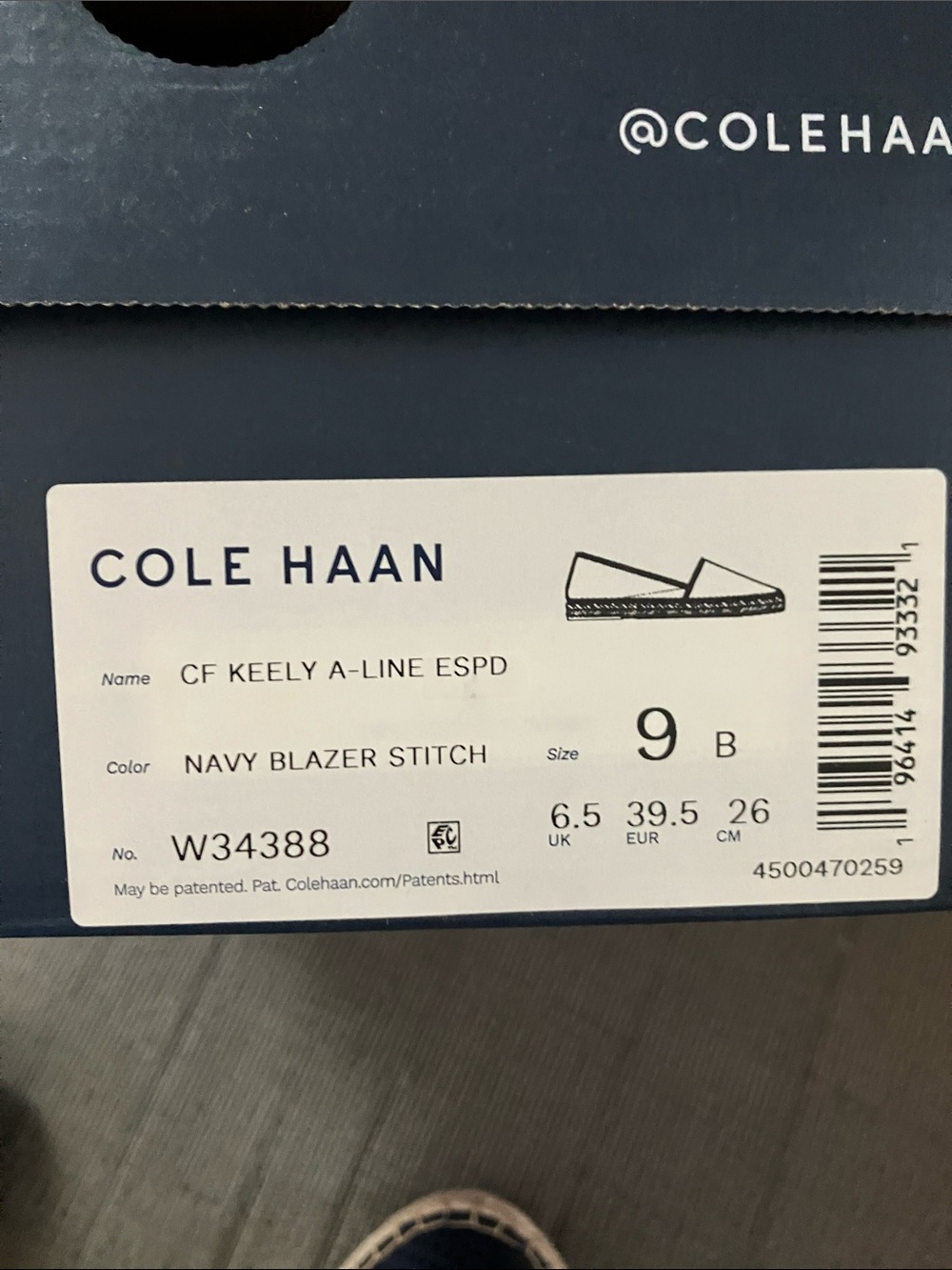 Cole Haan Women’s Navy Cloudfeel Keely Espadrille Slip-On Shoes Size 9 - Picture 7 of 7